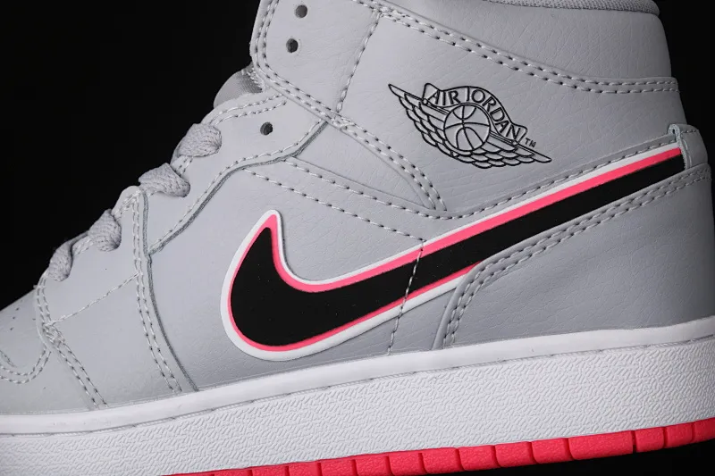 All categories Air Jordan Jordan series basketball shoes Air Jordan 1 Mid Air Jordan 1 mid AJ1 Joe 1 mid gray red 555112-060